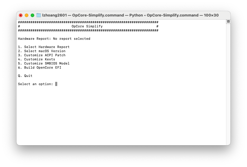 OpenCore Simplify主界面